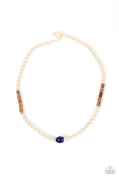 Positively Pacific - Blue Paparazzi Necklace (PZ-5203)