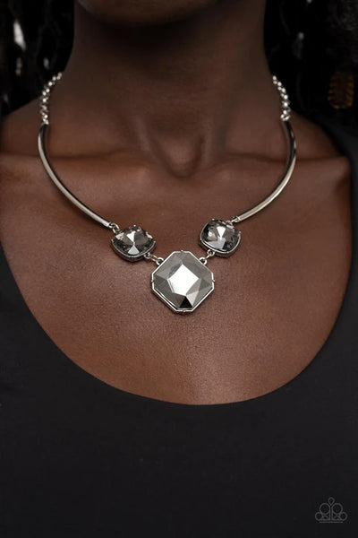 Divine IRIDESCENCE - Silver Paparazzi Necklace (PZ-4901)