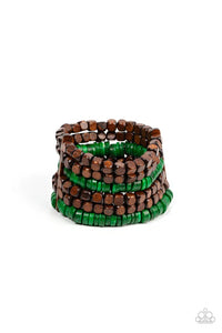 Fiji Fiesta - Green Paparazzi Bracelet (PZ-4743)