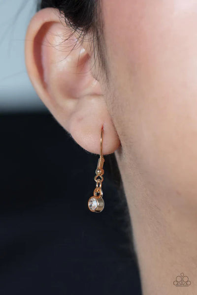 Audacious Attitude - Gold Paparazzi Necklace (PZ-5398)