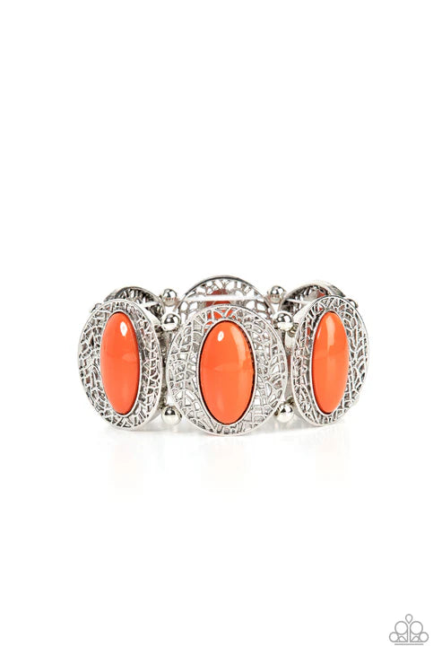 Eastern Escapade - Orange Paparazzi Bracelet