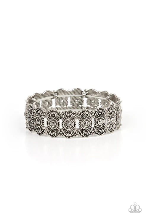 Rapturous Romance - Silver Paparazzi Bracelet (PZ-5196)