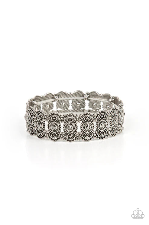 Rapturous Romance - Silver Paparazzi Bracelet  (PZ-358)