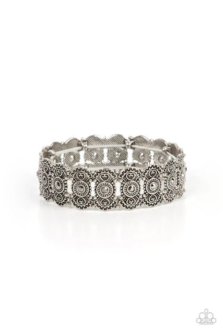 Rapturous Romance - Silver Paparazzi Bracelet  (PZ-358)