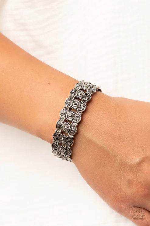 Rapturous Romance - Silver Paparazzi Bracelet (PZ-5196)
