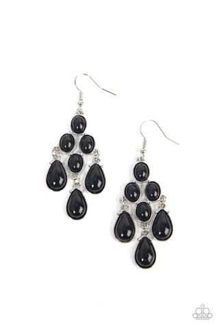 Feeling TIER-rific - Black Paparazzi Earrings (PZ-5205)