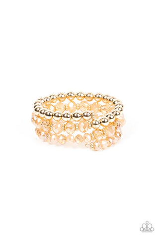 Gimme Gimme - Gold Paparazzi Bracelet (PZ-5471)