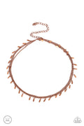 Monochromatic Magic - Copper Paparazzi Necklace (PZ-3021)