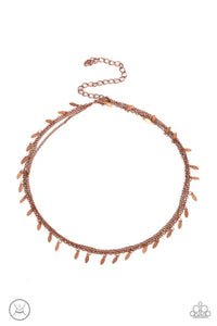 Monochromatic Magic - Copper Paparazzi Necklace (PZ-5482)