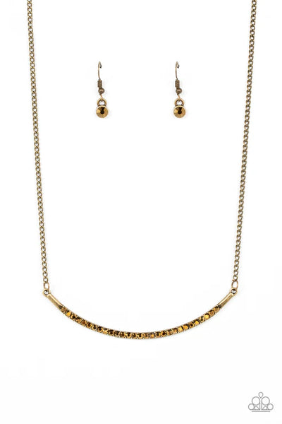 Collar Poppin Sparkle - Brass Paparazzi Necklace