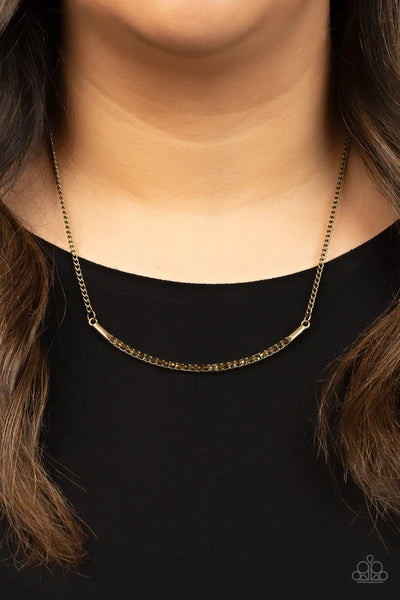 Collar Poppin Sparkle - Brass Paparazzi Necklace