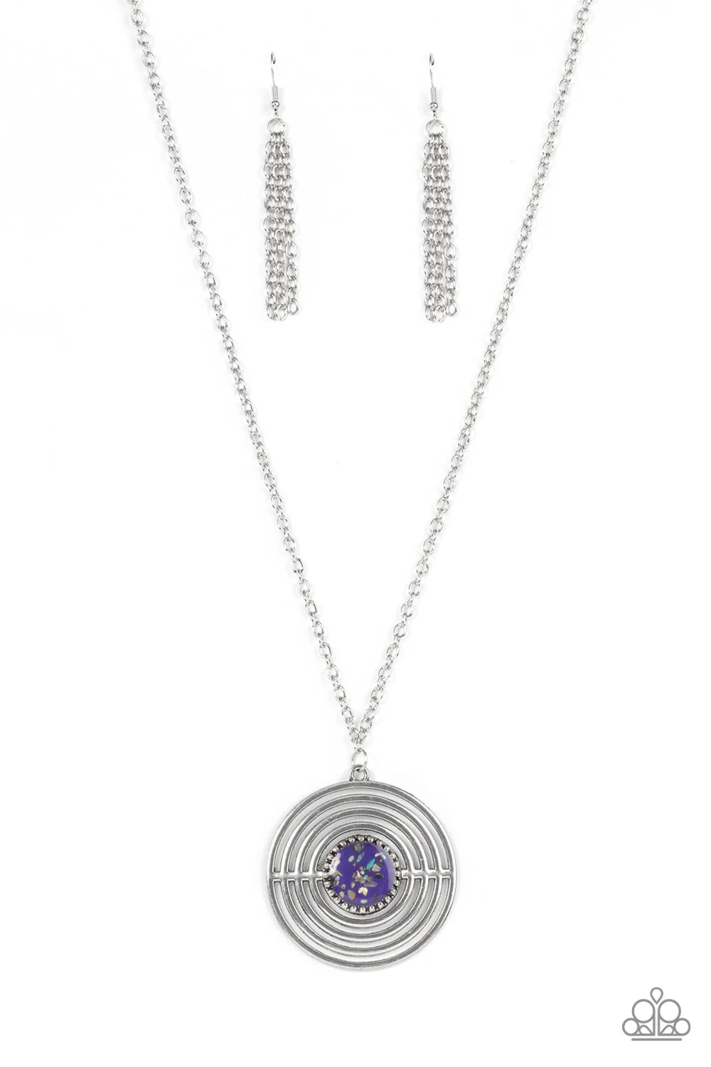 Targeted Tranquility - Purple Paparazzi Necklace (PZ-4679)