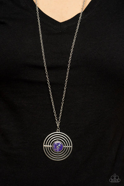 Targeted Tranquility - Purple Paparazzi Necklace (PZ-4679)