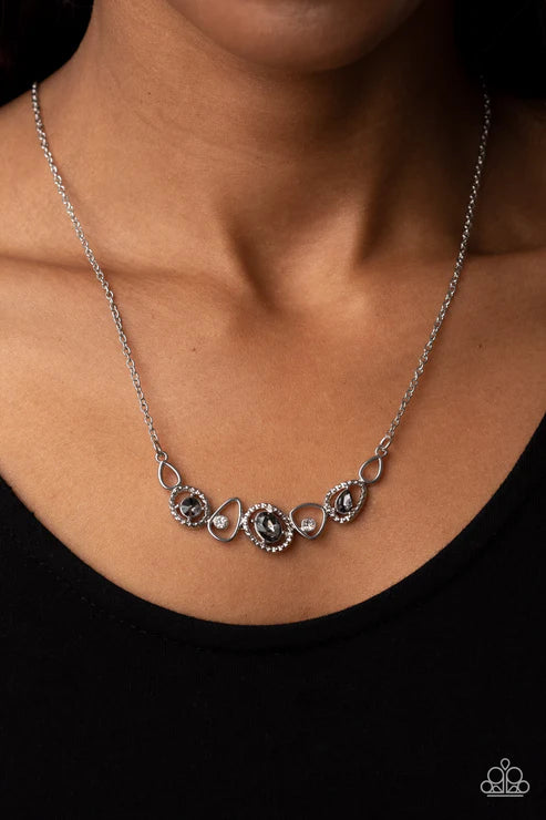 Celestial Cadence - Silver Paparazzi Necklace (PZ-5227)