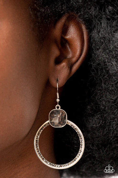 Cheers to Happily Ever After - Silver Paparazzi Earrings