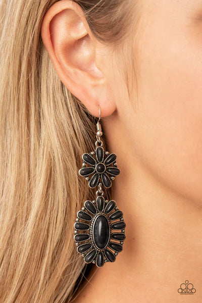 Richly Rustler - Black Paparazzi Earrings (PZ-2648)