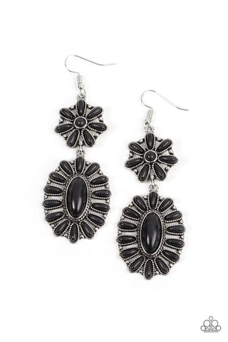 Richly Rustler - Black Paparazzi Earrings (PZ-2648)