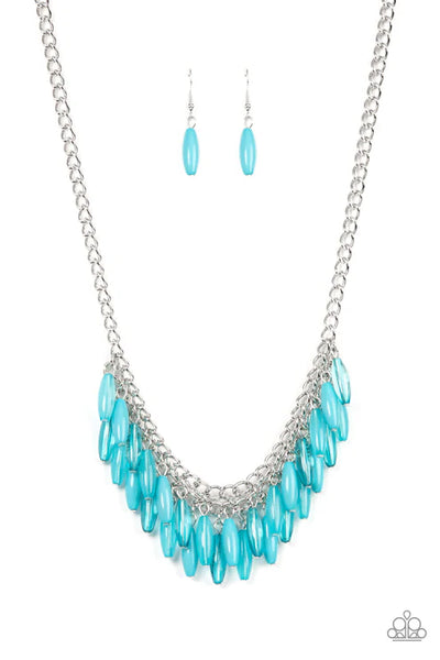 Beach House Hustle - Blue Paparazzi Necklace (PZ-3941)