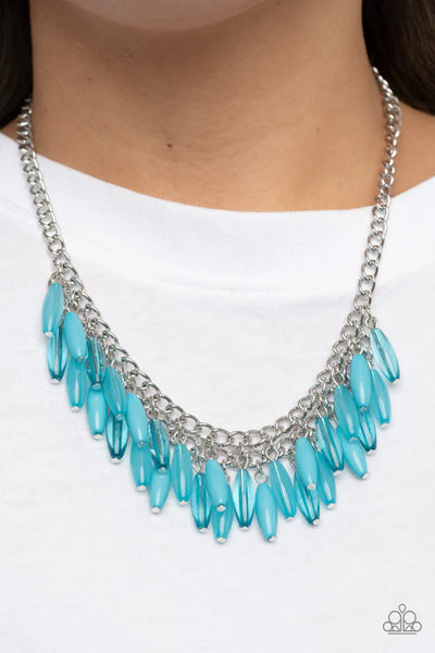 Beach House Hustle - Blue Paparazzi Necklace (PZ-3941)
