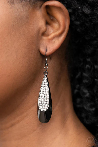 Prismatically Persuasive - Black Paparazzi Earrings