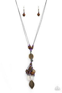 Knotted Keepsake - Purple Necklace - Paparazzi Accessories (PZ-540)