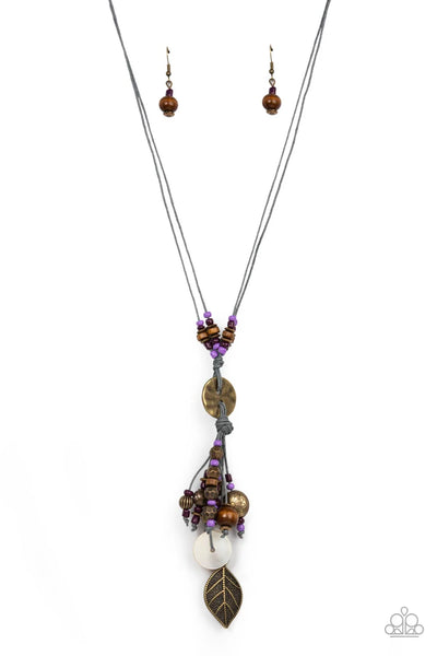 Knotted Keepsake - Purple Necklace - Paparazzi Accessories (PZ-540)