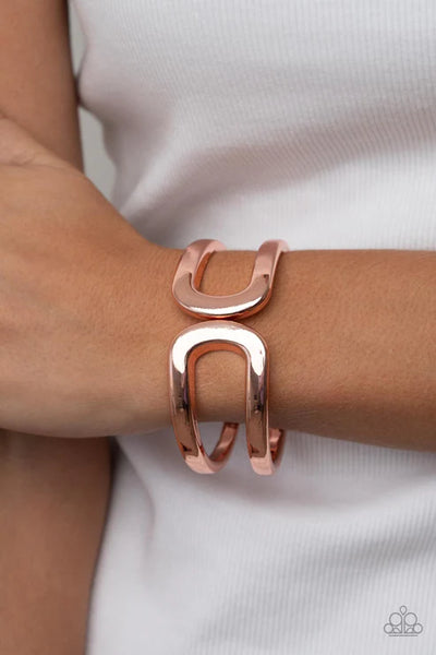 Industrial Empress - Copper Paparazzi Bracelet (PZ-5571)
