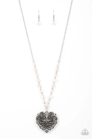 Doting Devotion - Pink Paparazzi Necklace (PZ-2219)