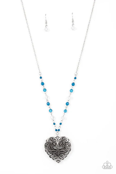 Doting Devotion - Blue Paparazzi Necklace