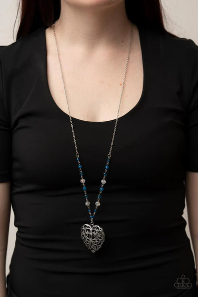 Doting Devotion - Blue Paparazzi Necklace