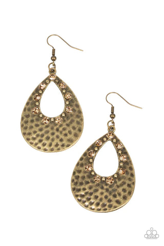 Terraform Twinkle - Brown Paparazzi Earrings (PZ-3948)