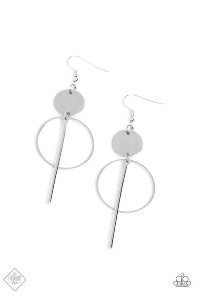 Harmoniously Balanced - Silver Paparazzi Earrings