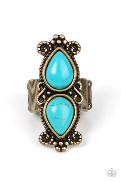 Adobe Garden - Brass Paparazzi Ring (T15)