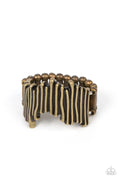 Along the Lines - Brass Paparazzi Ring (T39)