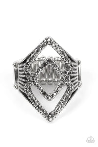 Diamond Duet - Silver Paparazzi Ring  (T57)