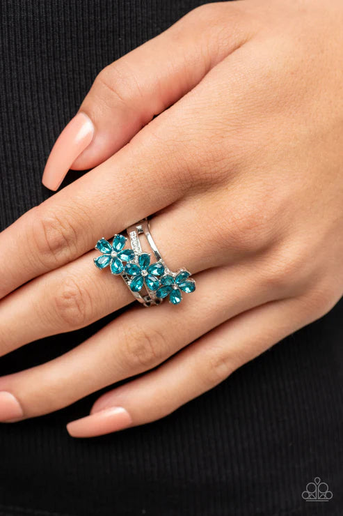 Posh Petals - Blue Paparazzi Rings (T99)