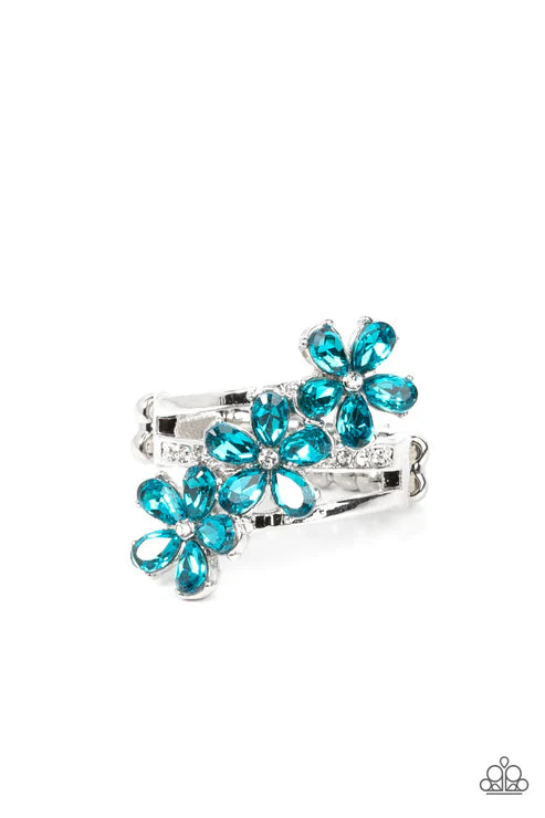 Posh Petals - Blue Paparazzi Rings (T99)