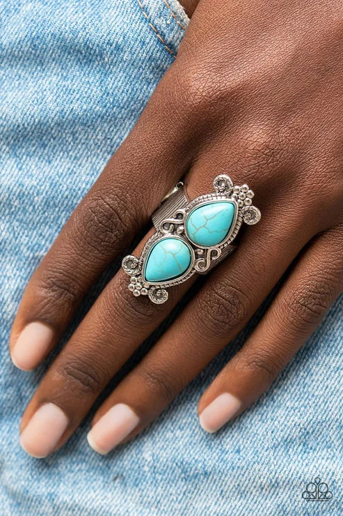 Adobe Garden - Blue Paparazzi Ring (T66)