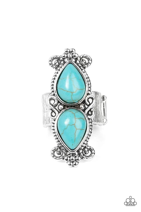 Adobe Garden - Blue Paparazzi Ring (T66)