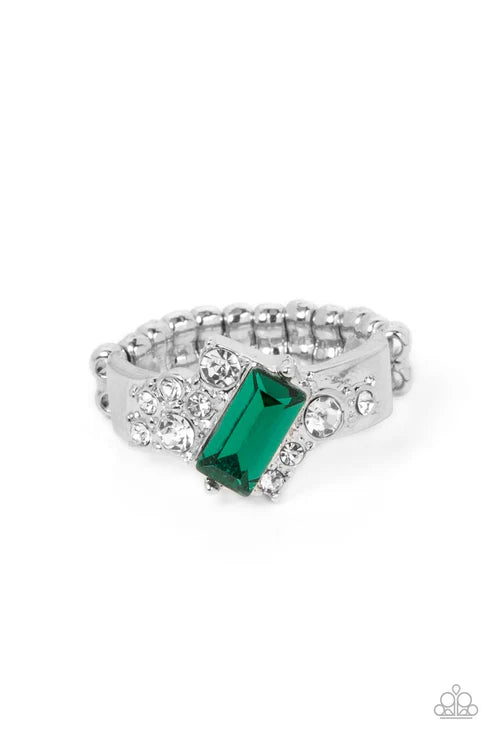 Tip the Balance - Green Paparazzi Ring (T12)