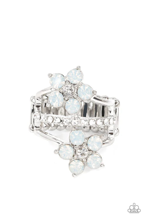 Precious Petals - White Paparazzi Ring (T109)