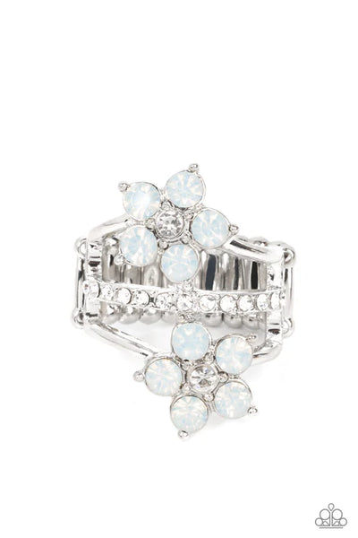 Precious Petals - White Paparazzi Ring (T109)