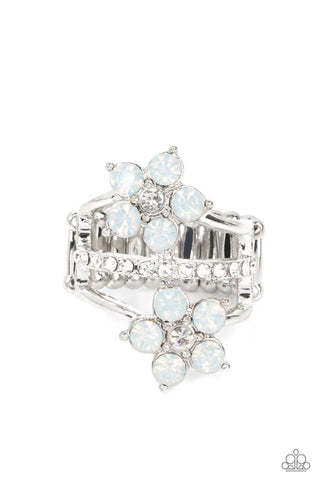 Precious Petals - White Paparazzi Ring (T109)
