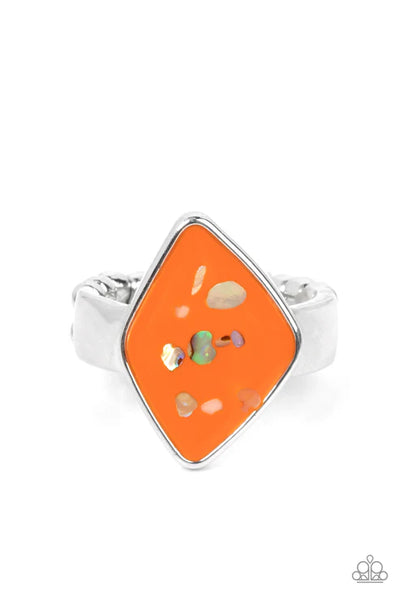 Stellar Shores - Orange Paparazzi Ring (T69)