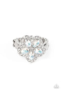Efflorescent Envy - White Paparazzi Ring (T54)