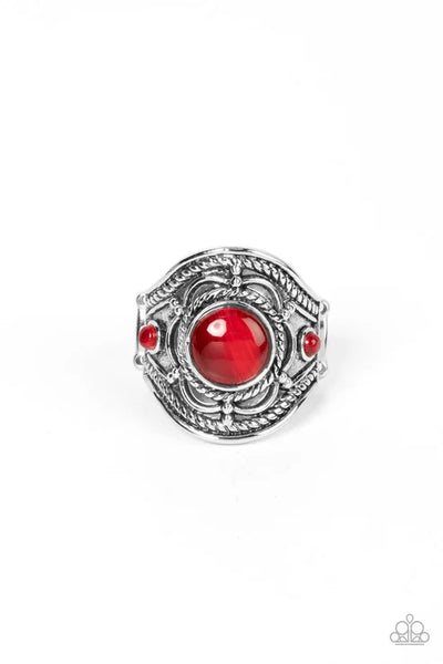 Exuberant Escapade - Red Paparazzi Ring (T24)