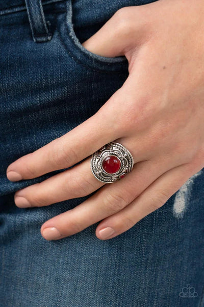 Exuberant Escapade - Red Paparazzi Ring (T24)