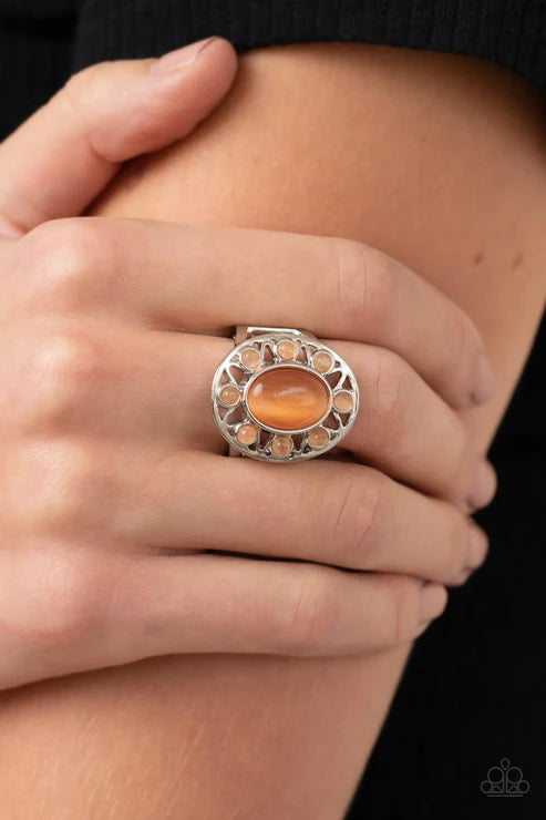 Sunny Solstice - Orange Paparazzi Ring (T113)