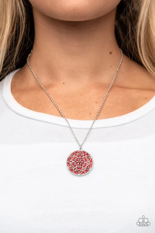 Colorfully Cottagecore - Red Paparazzi Necklace