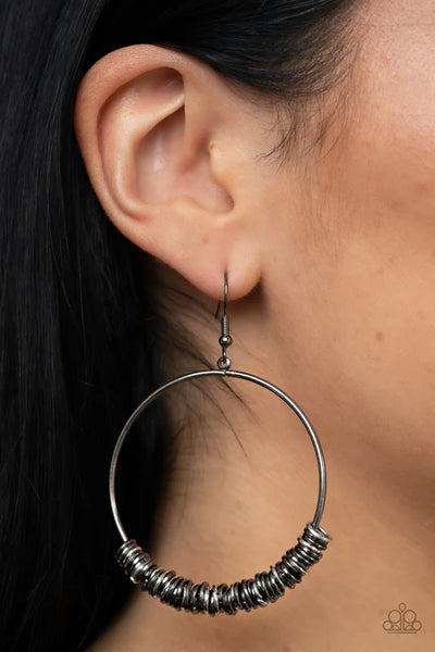 Retro Ringleader - Multi Paparazzi Earrings (PZ-3819)